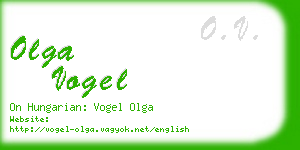 olga vogel business card